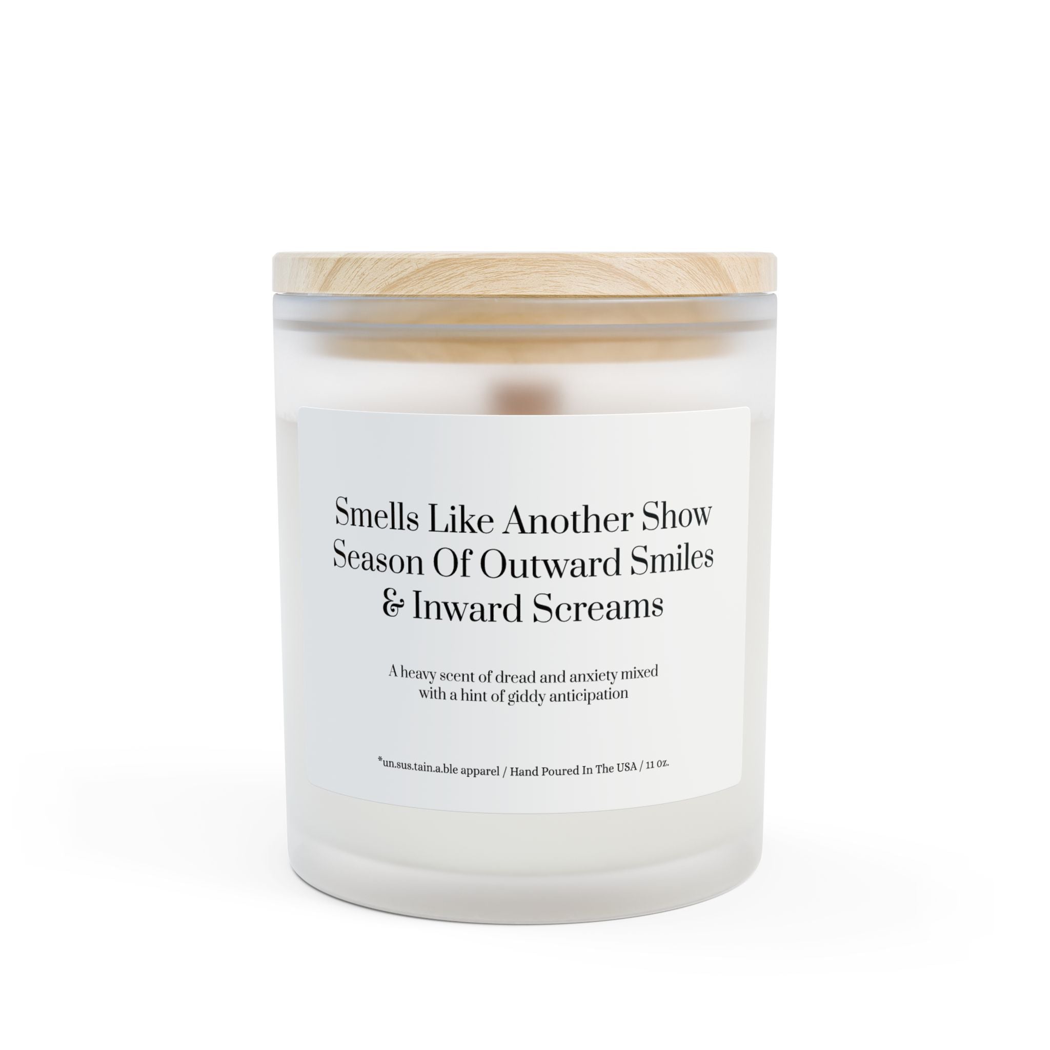Frosted Glass Candle, 11oz - Outward Smiles