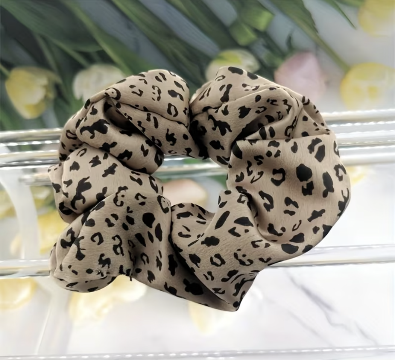 Leopard Print Scrunchy