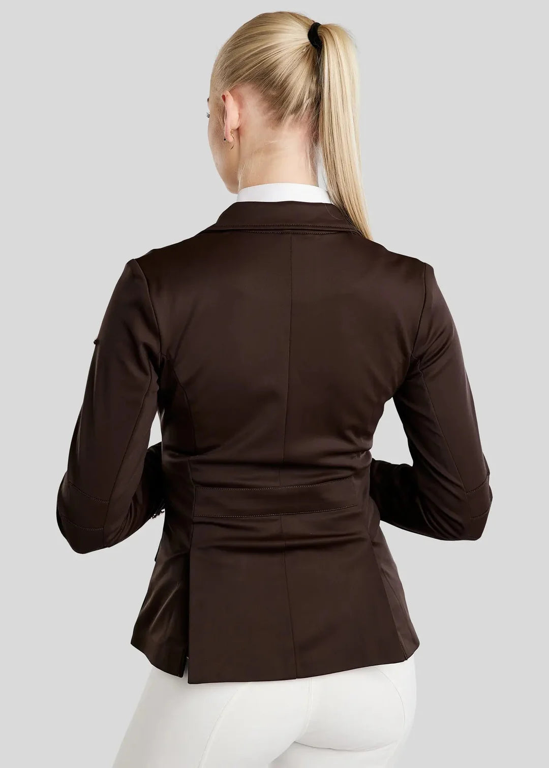 Montar MoGloria Competition Coat Rose Gold Caviar Tape and Crystals- Brown