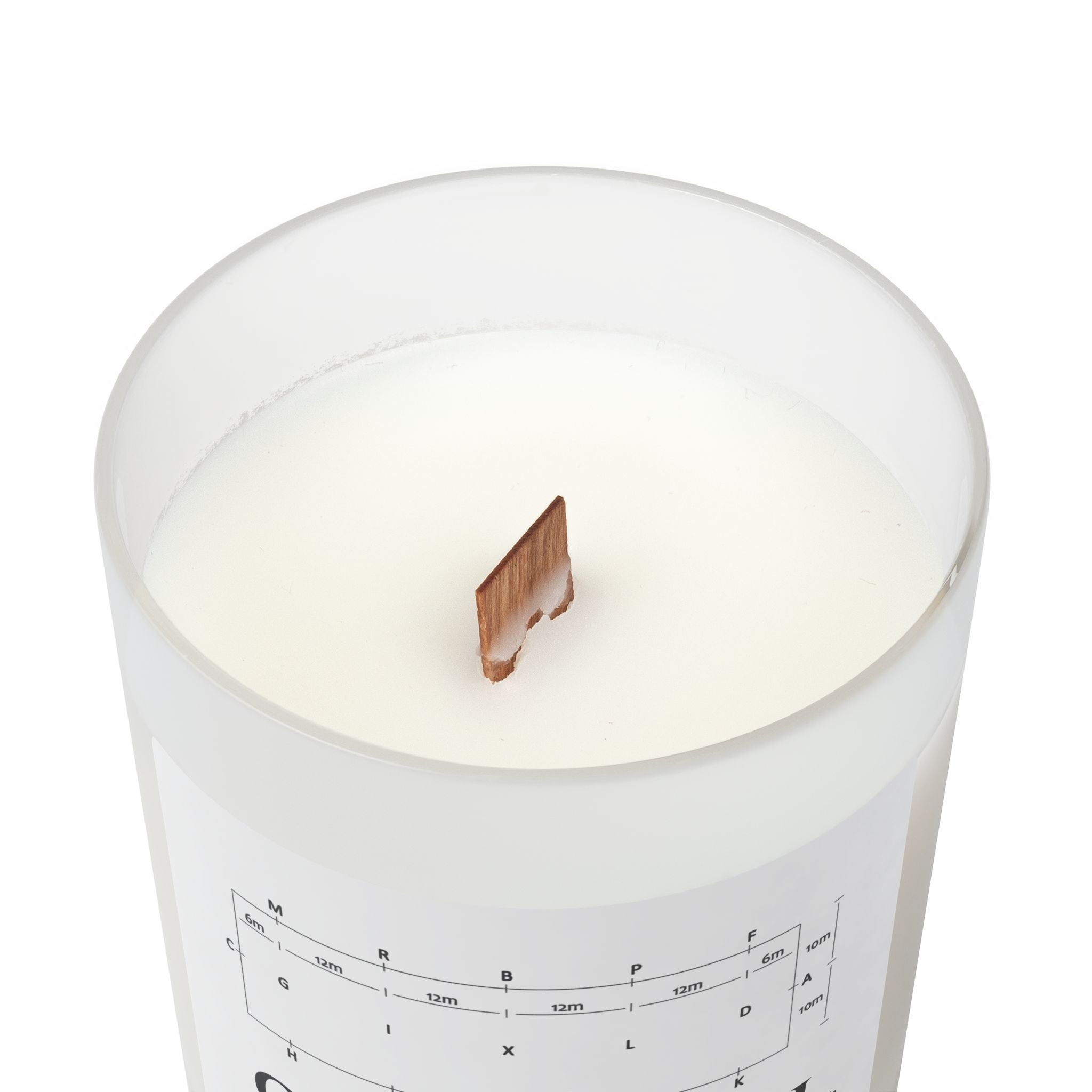 Frosted Glass Candle, 11oz - Dressage Course - OMGWTH