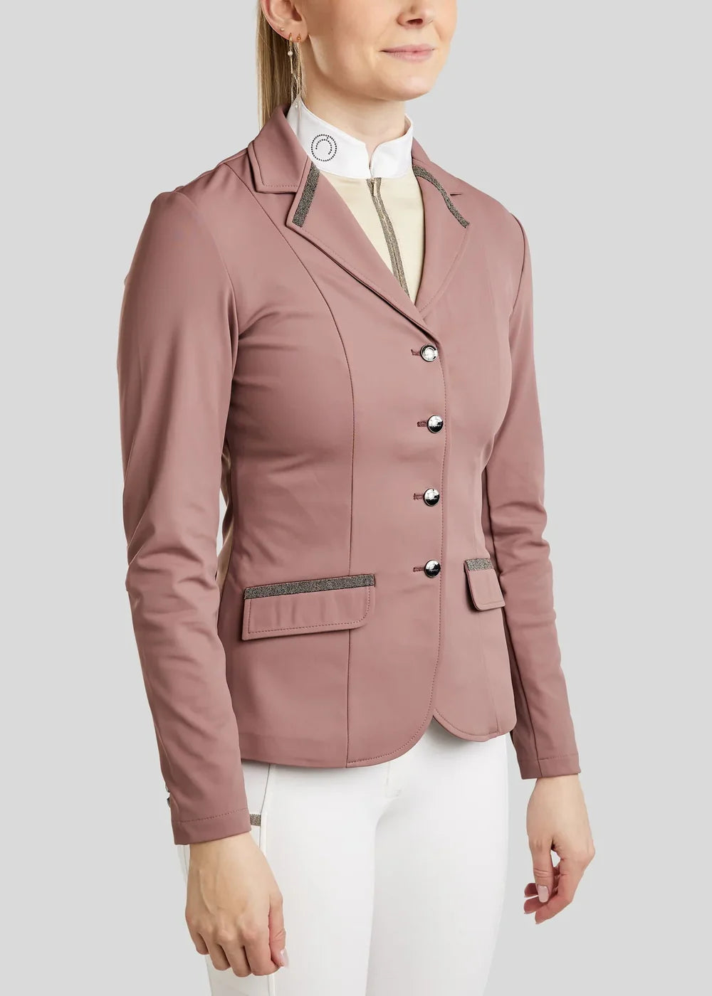 MOGLORIA COMPETITION JACKET W. GUN METAL CAVIAR TAPE - DUSTY ROSE
