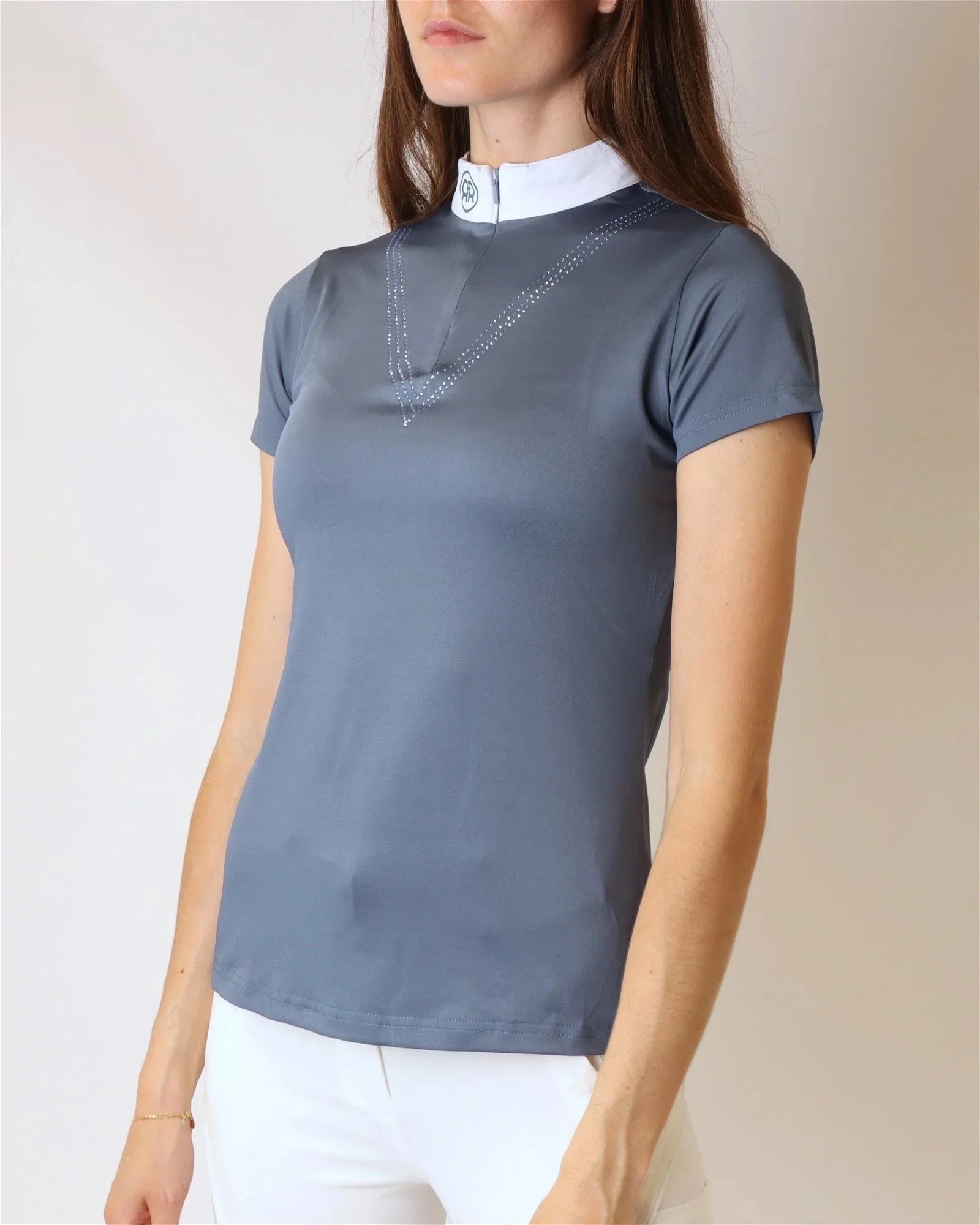 Montar Rebel Competition Top - Pink & Dove Blue