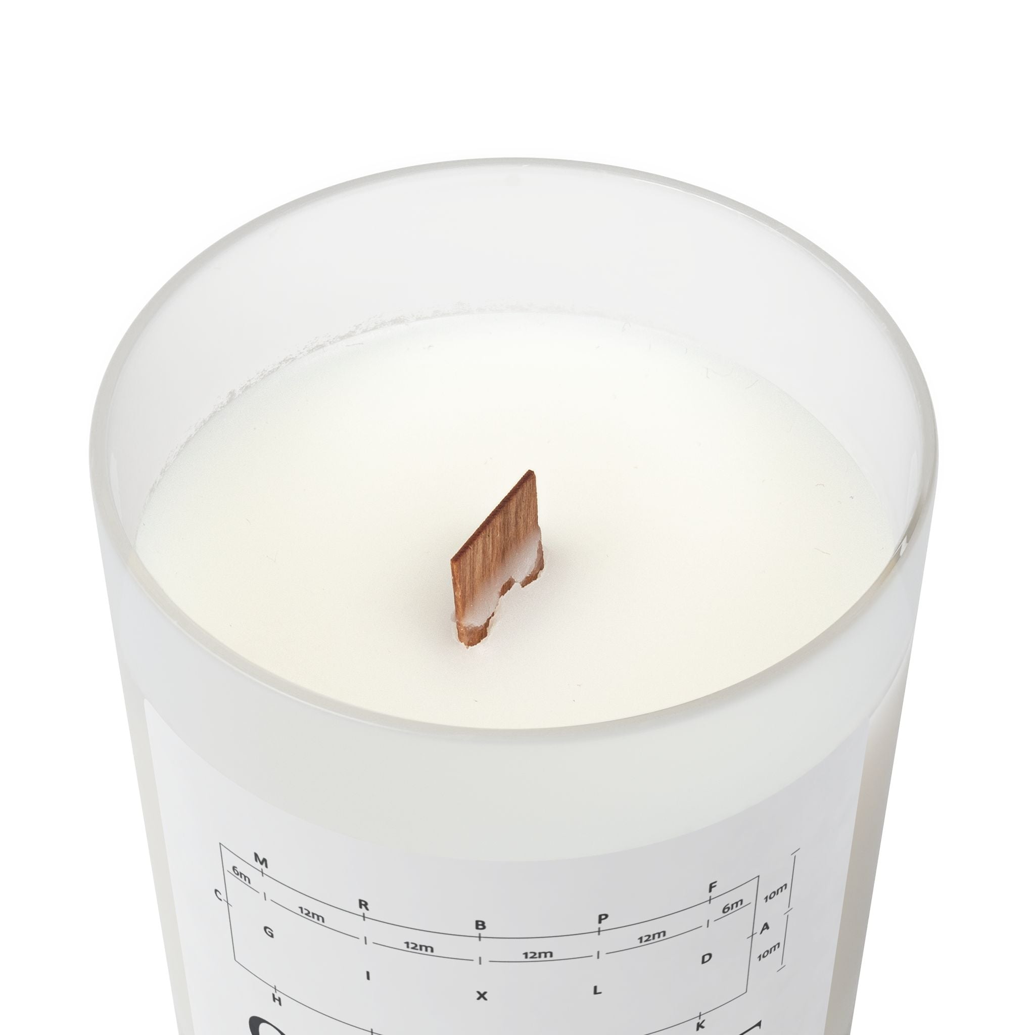 Frosted Glass Candle, 11oz - Dressage Course - OMGWTF