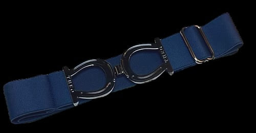 THEO Equestrian Belt - Classic Navy with Gunmetal Buckle