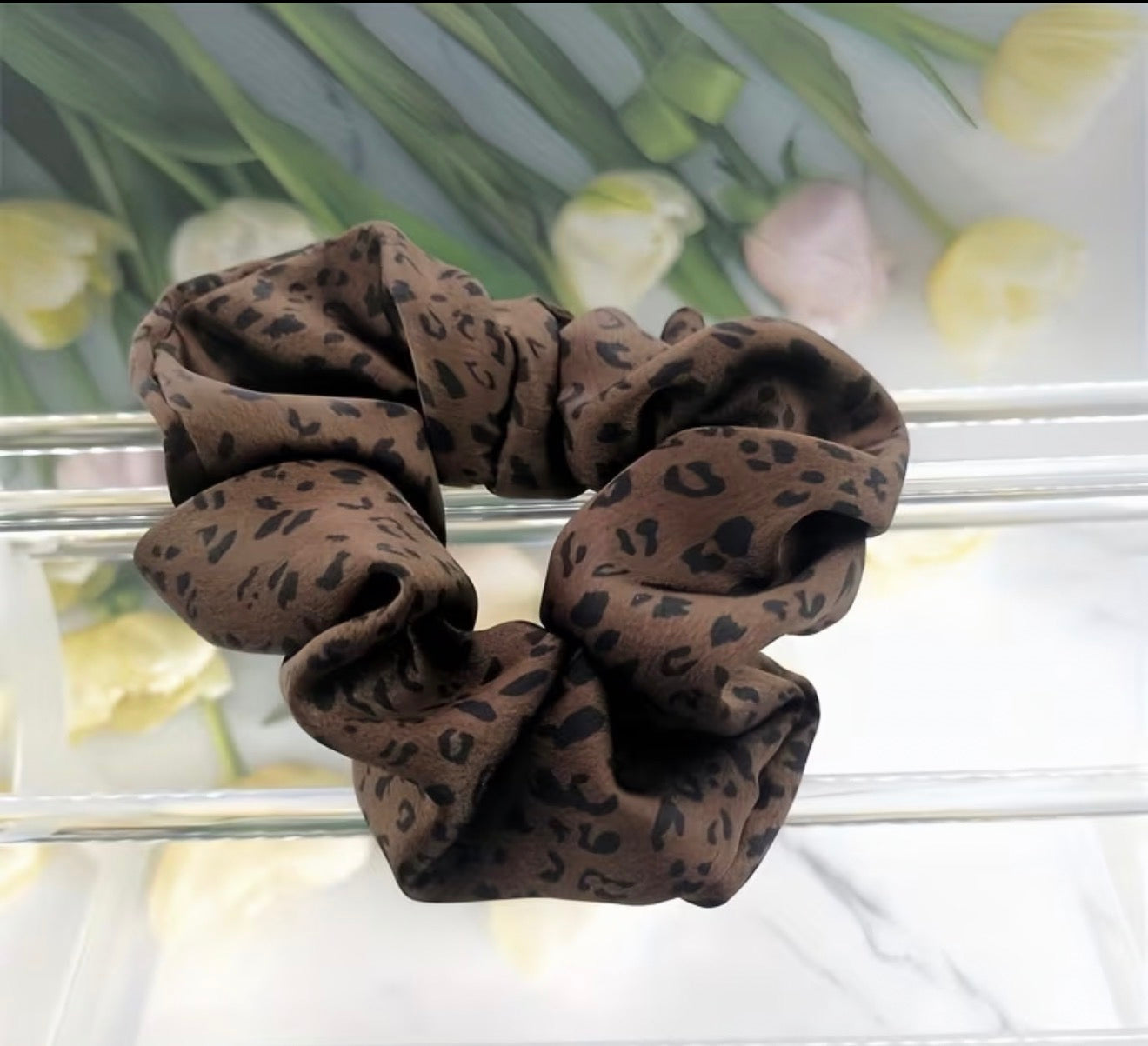 Leopard Print Scrunchy