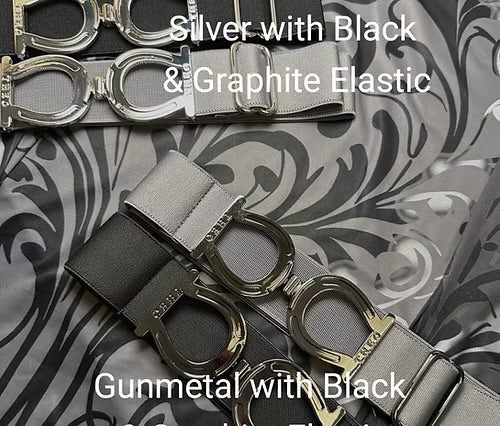 THEO Equestrian Belt - Graphite with Silver Buckle