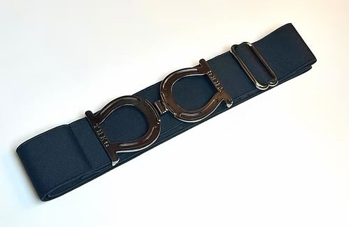 THEO Equestrian Belt - Black with Gunmetal Buckle