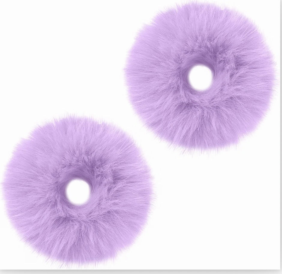 Faux Fur Hair Scrunchies