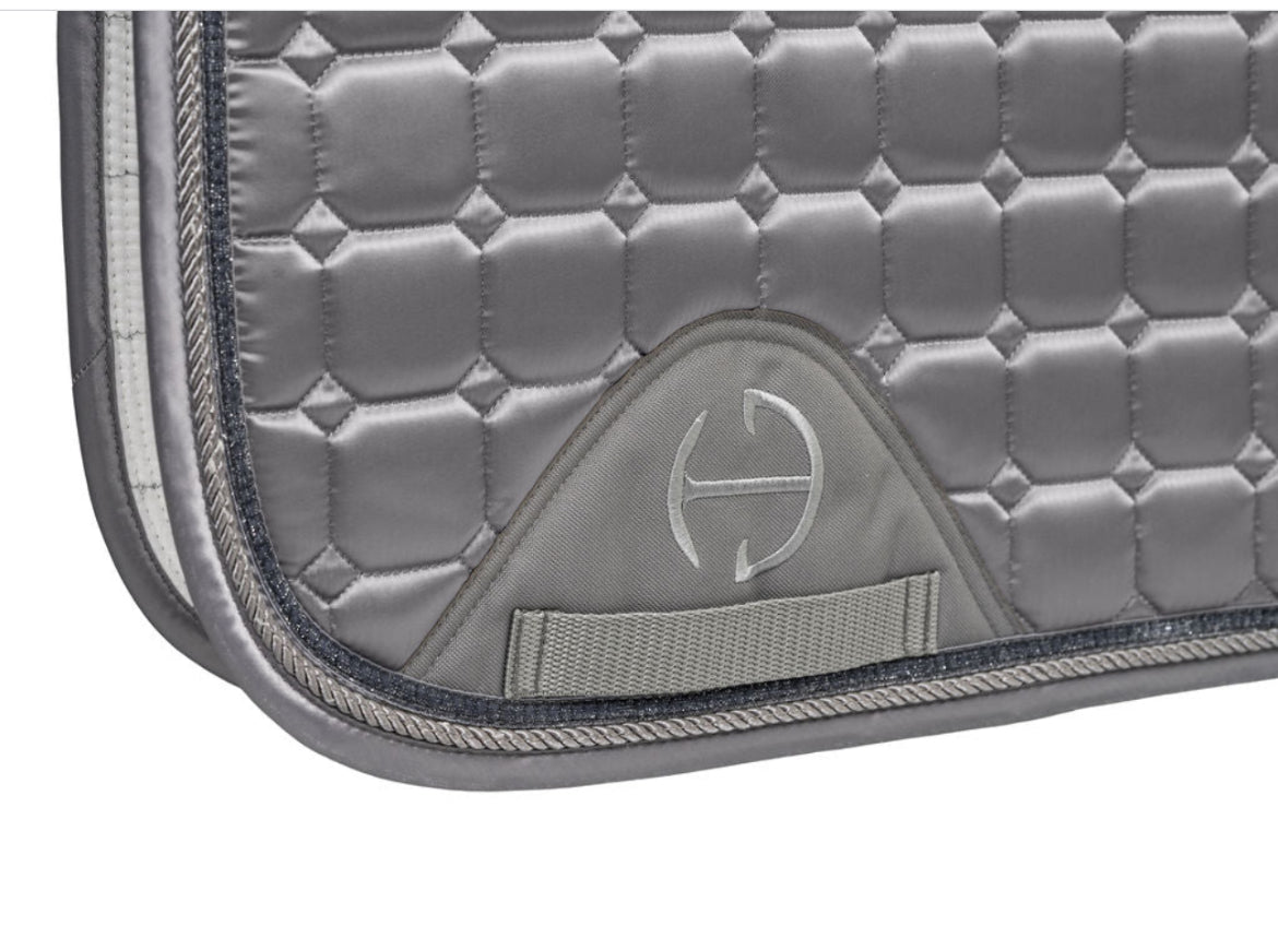 Halter Ego Satin Classic Dressage Saddle Pad - Platinum