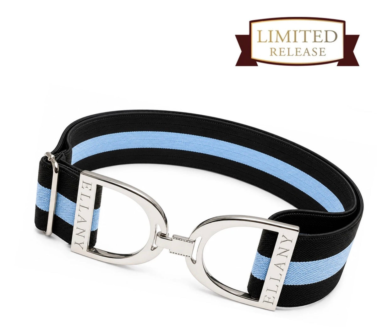 Ellany Kenzie - 1.5" Silver Stirrup Elastic Belt -Limited Edition