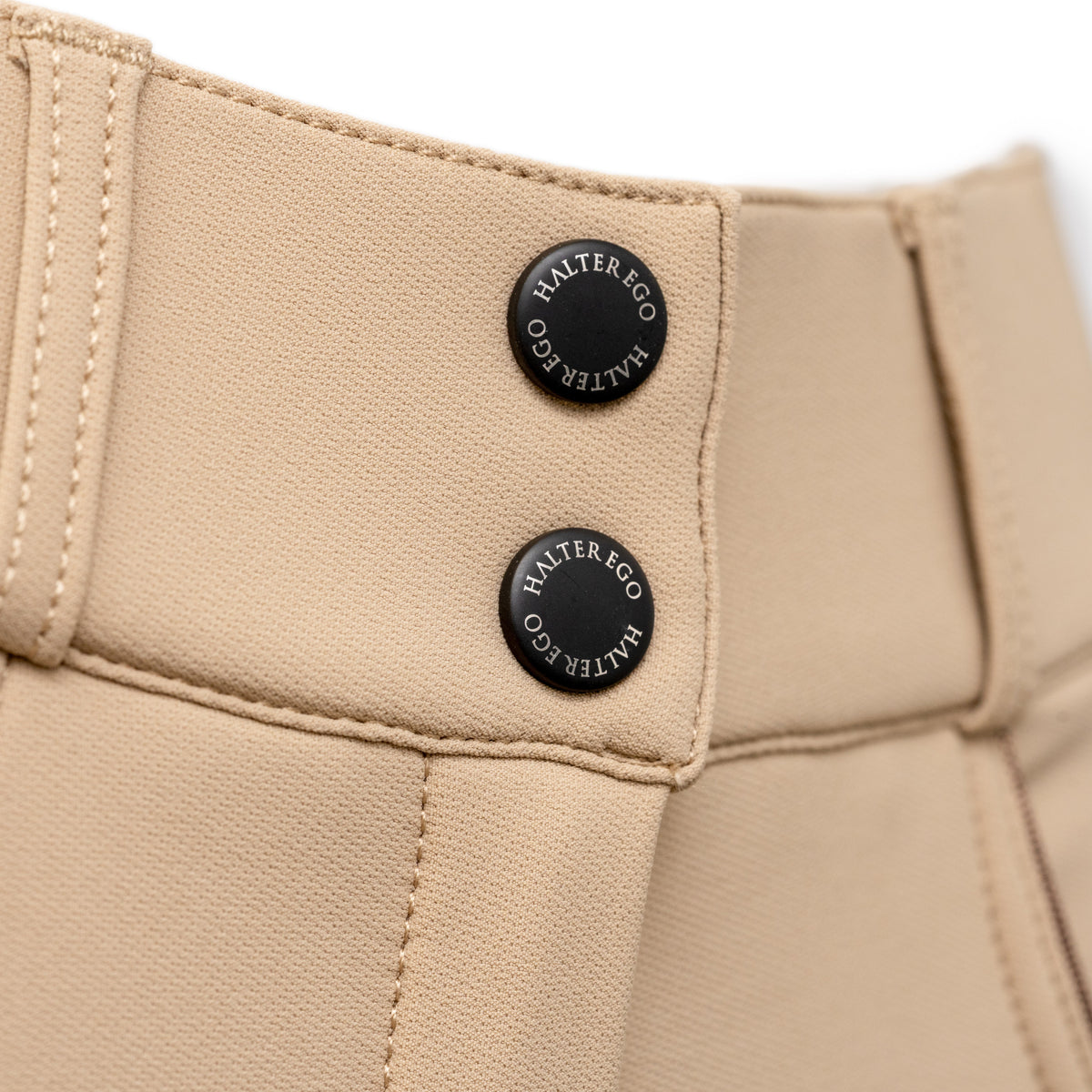Evolution Contrast Full Seat Breeches - Dull Gold & Black Coffee Seat