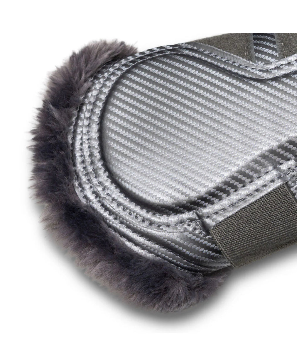 Halter Ego Metallics Collection: Carbon Tech Brushing Boots - Platinum