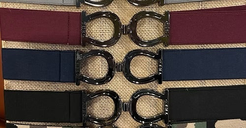 THEO Equestrian Belt - Black with Gunmetal Buckle