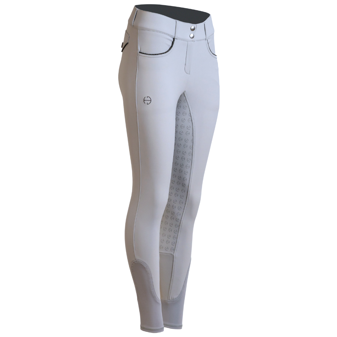 Evolution Full Seat Breeches - Light Alloy Gray-Mid Rise