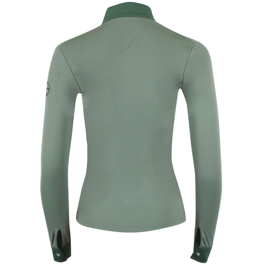 Roxana - Black & Luxe Gray Long Sleeve Riding Shirt