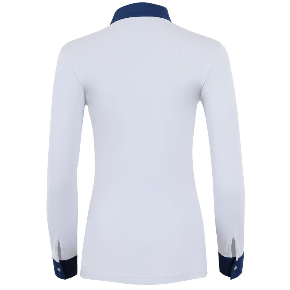 Roxana - Black & Luxe Gray Long Sleeve Riding Shirt