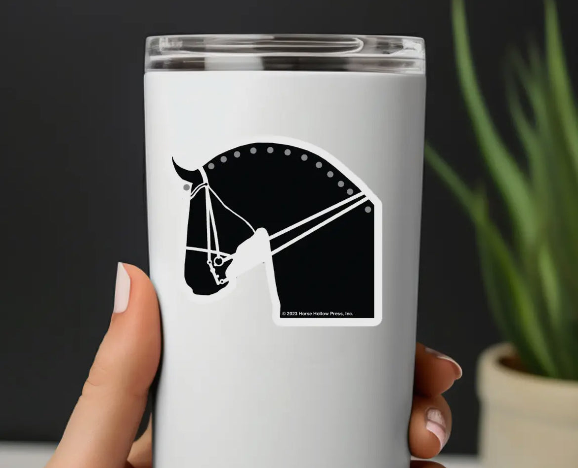 Dressage Horse Tumbler Sticker