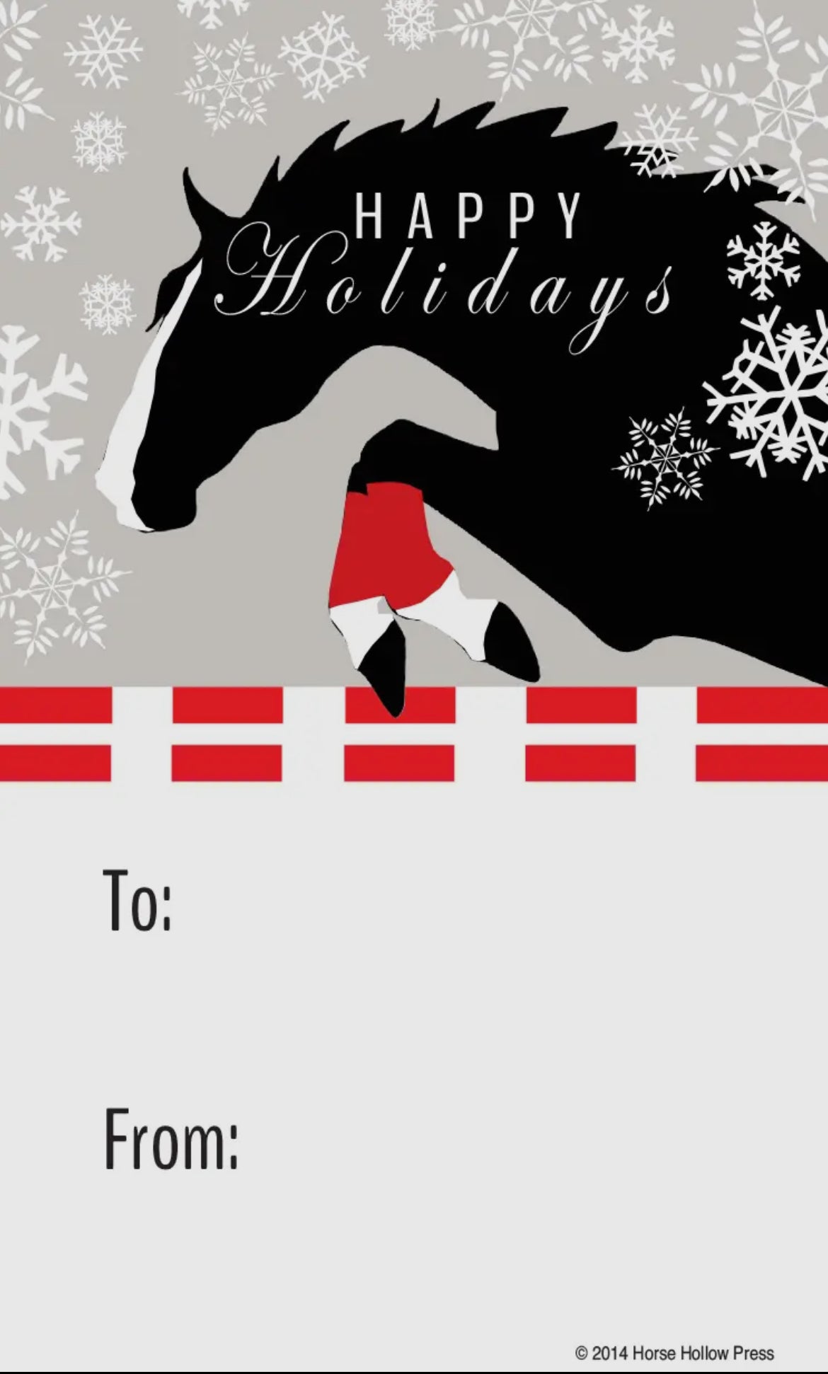 Gift Tags - Jumper Horse in Snow