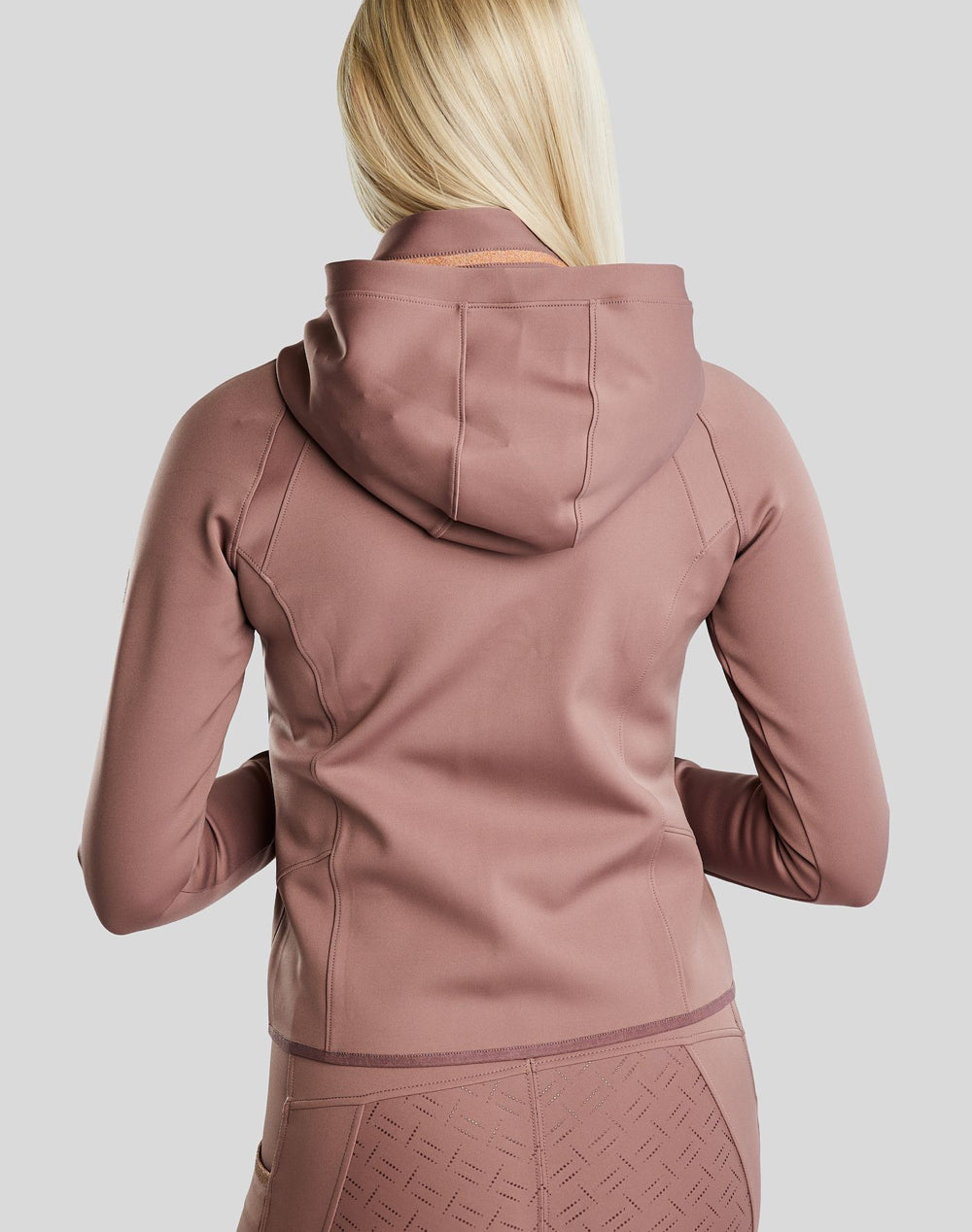 Montar MoGlenda Full Zip Jacket with Rosegold Caviar Tape - Dusty Rose
