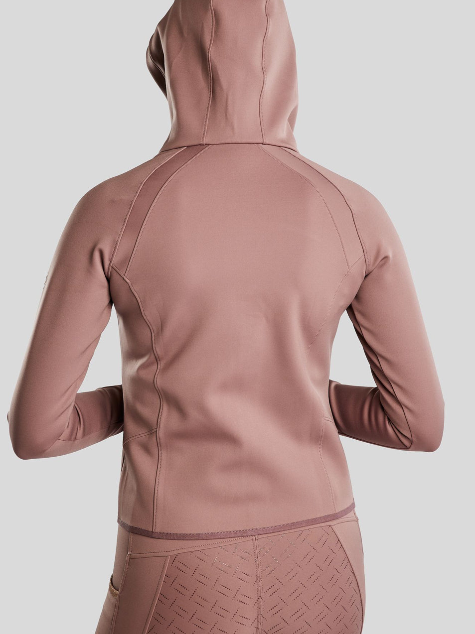 Montar MoGlenda Full Zip Jacket with Rosegold Caviar Tape - Dusty Rose