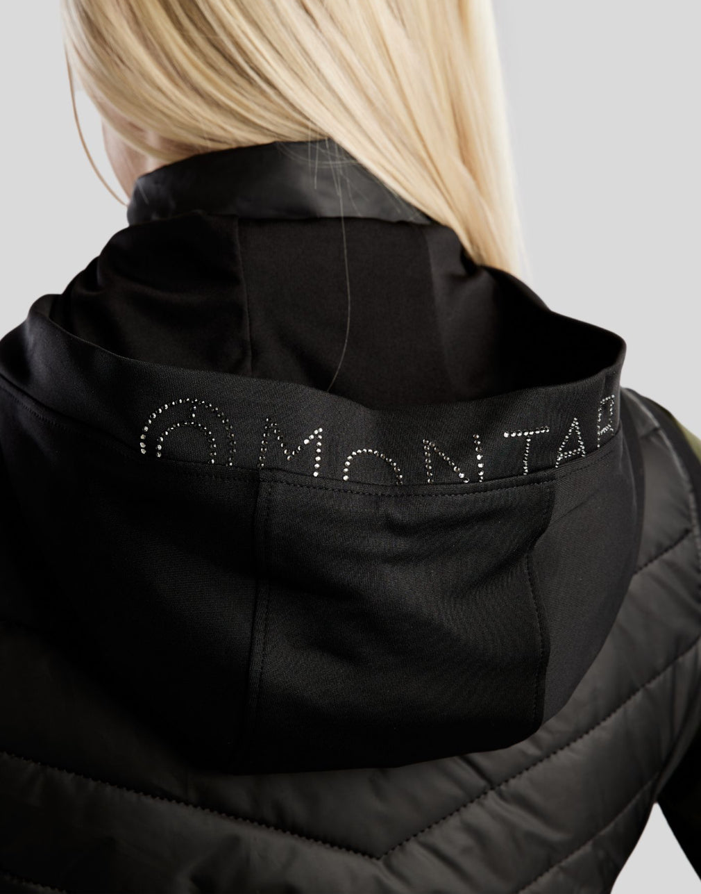 Montar Hybrid Bodywarmer w/detachable Hood, gunmetal crystals