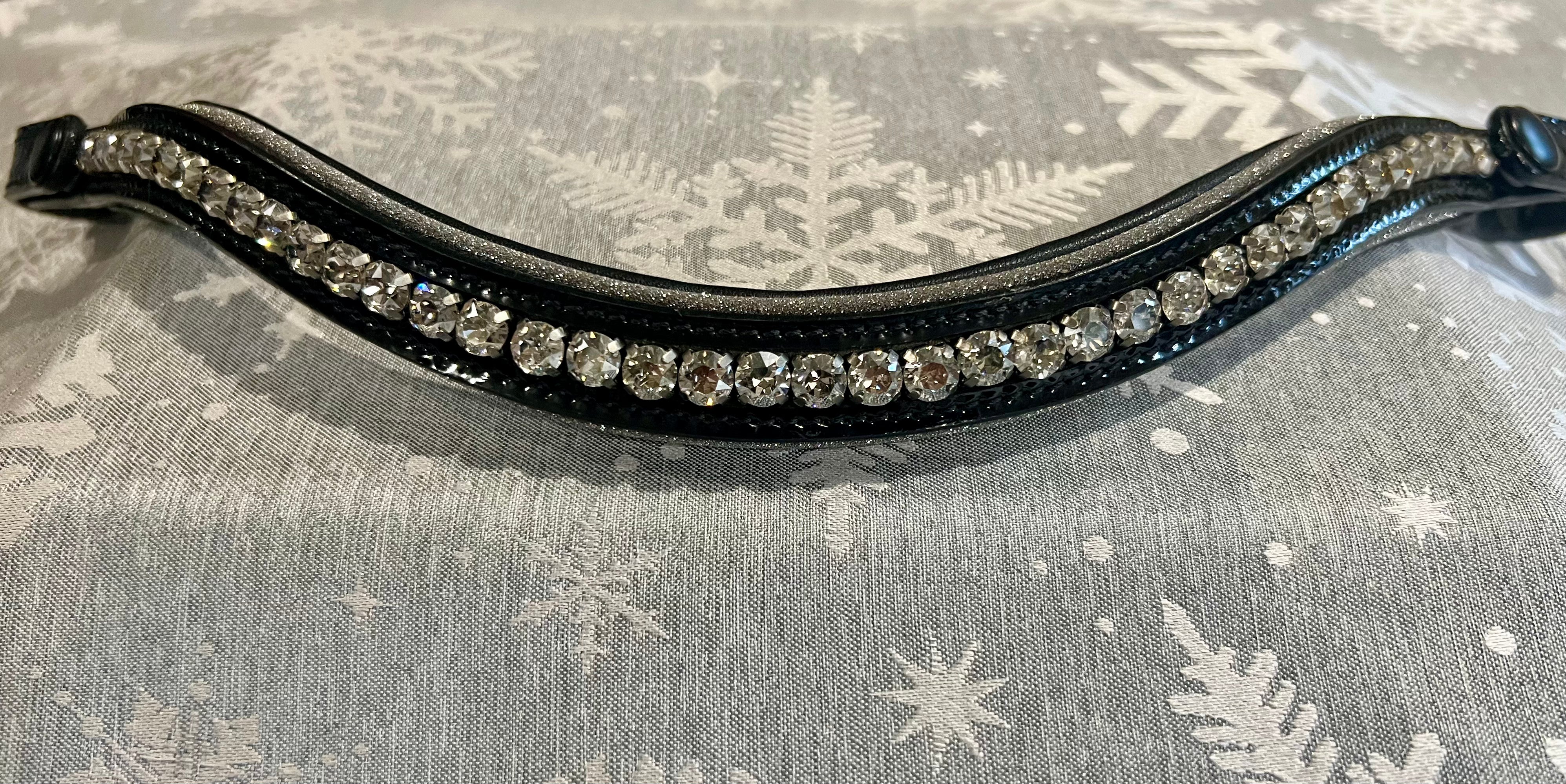 Halter Ego Madison Black Patent Browband - Full Size