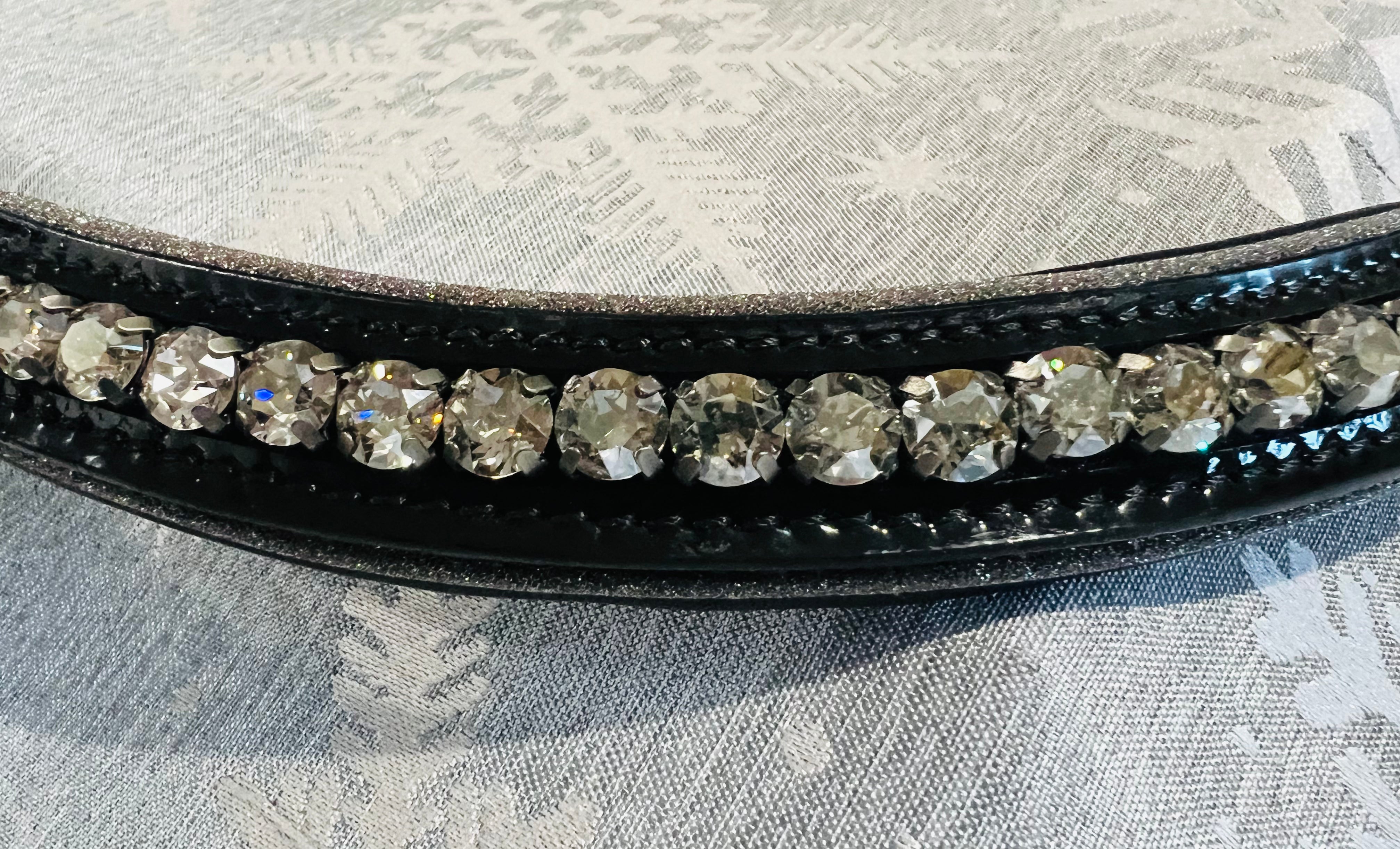 Halter Ego Madison Black Patent Browband - Full Size