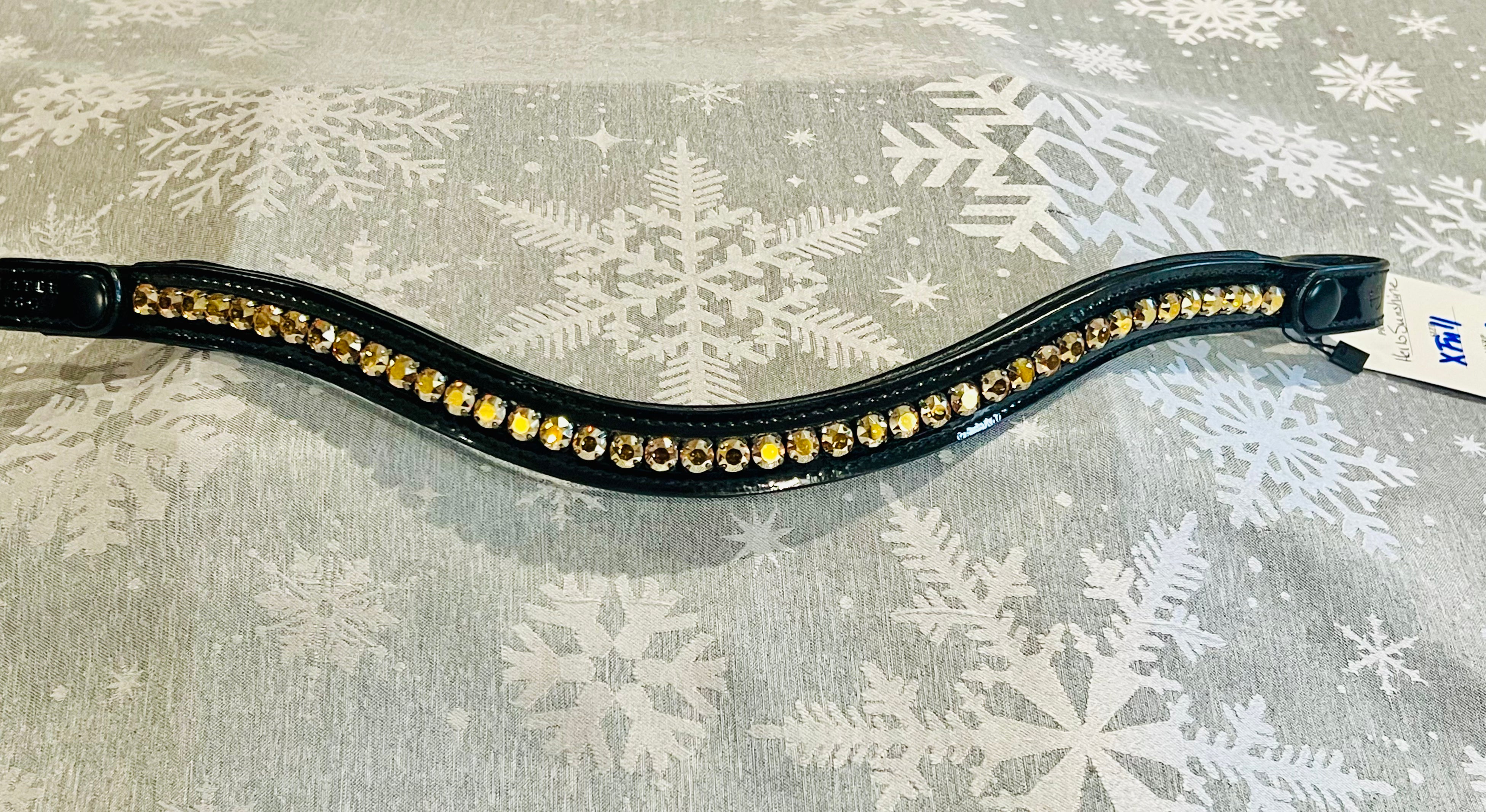 Halter Ego Hello Sunshine Black Patent Browband - XFull