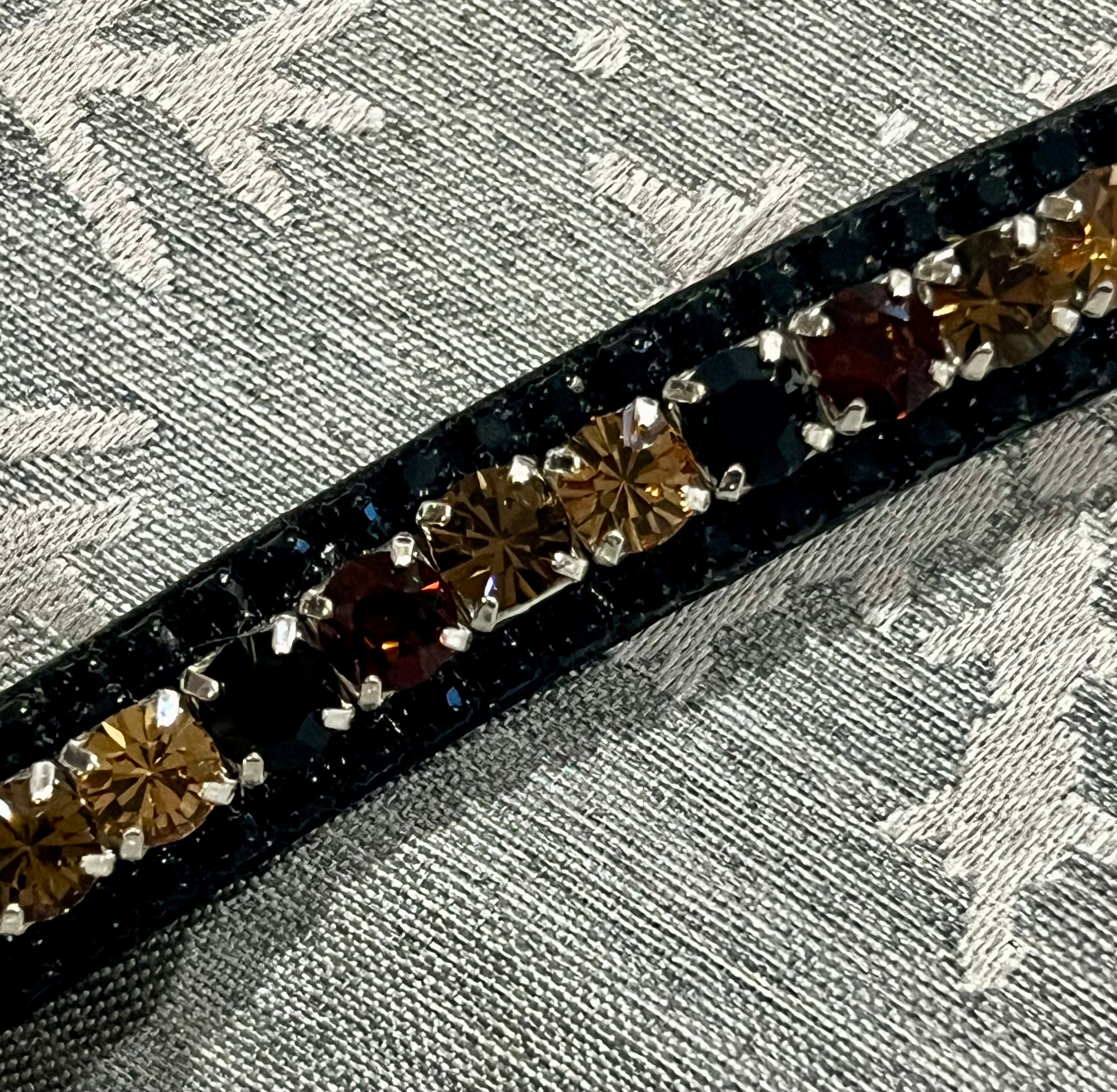 Brown & Amber Crystal Browband - Full