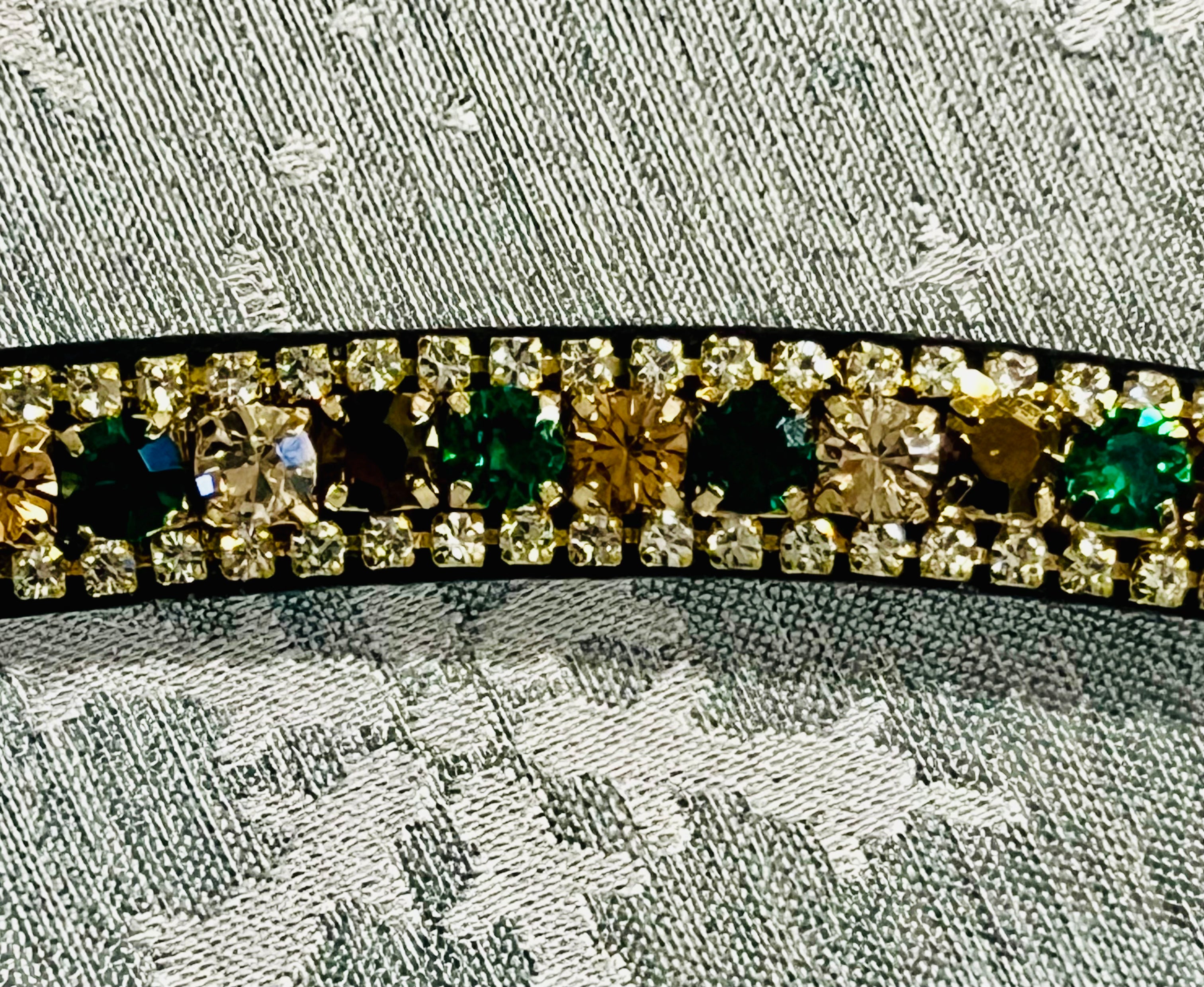 Emerald & Gold Crystal Browband - Full