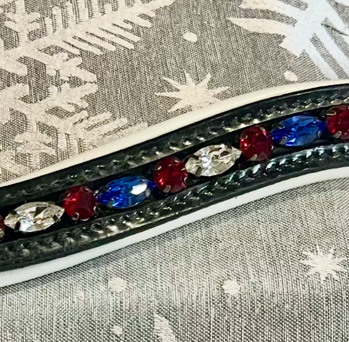 Halter Ego Nanette Red/White/Blue Browband , White Padding - Cob