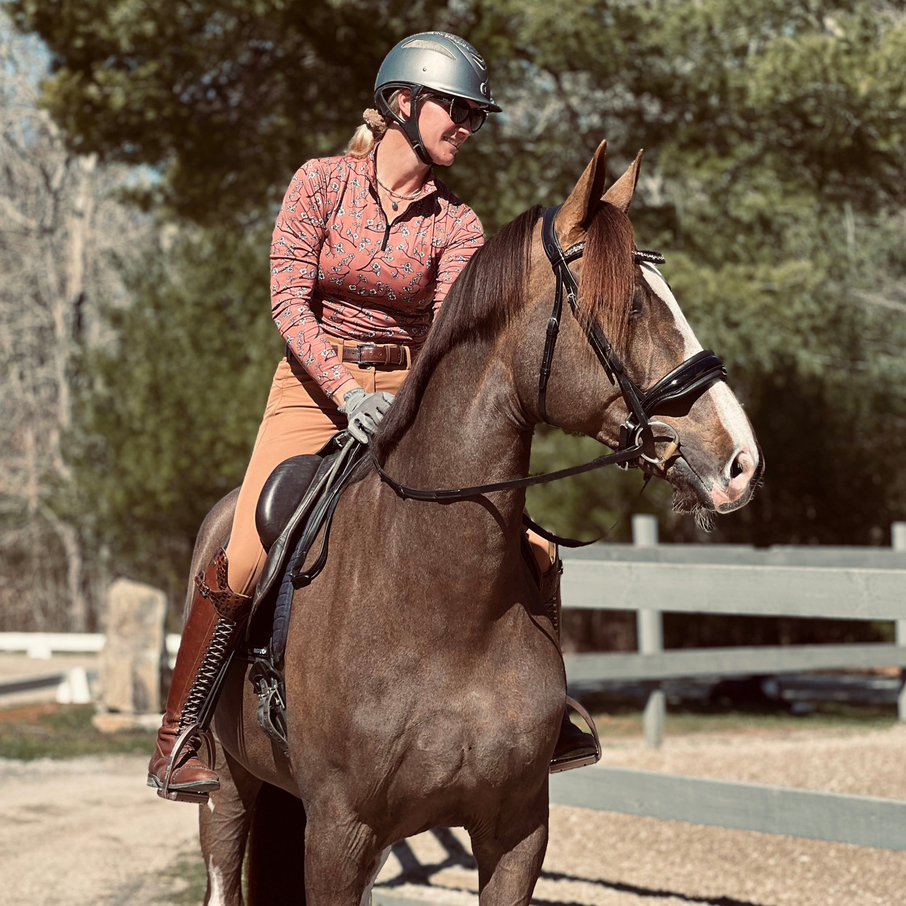 D. D. Impulsion and Straightness HEATHER Long Sleeved Training Shirt
