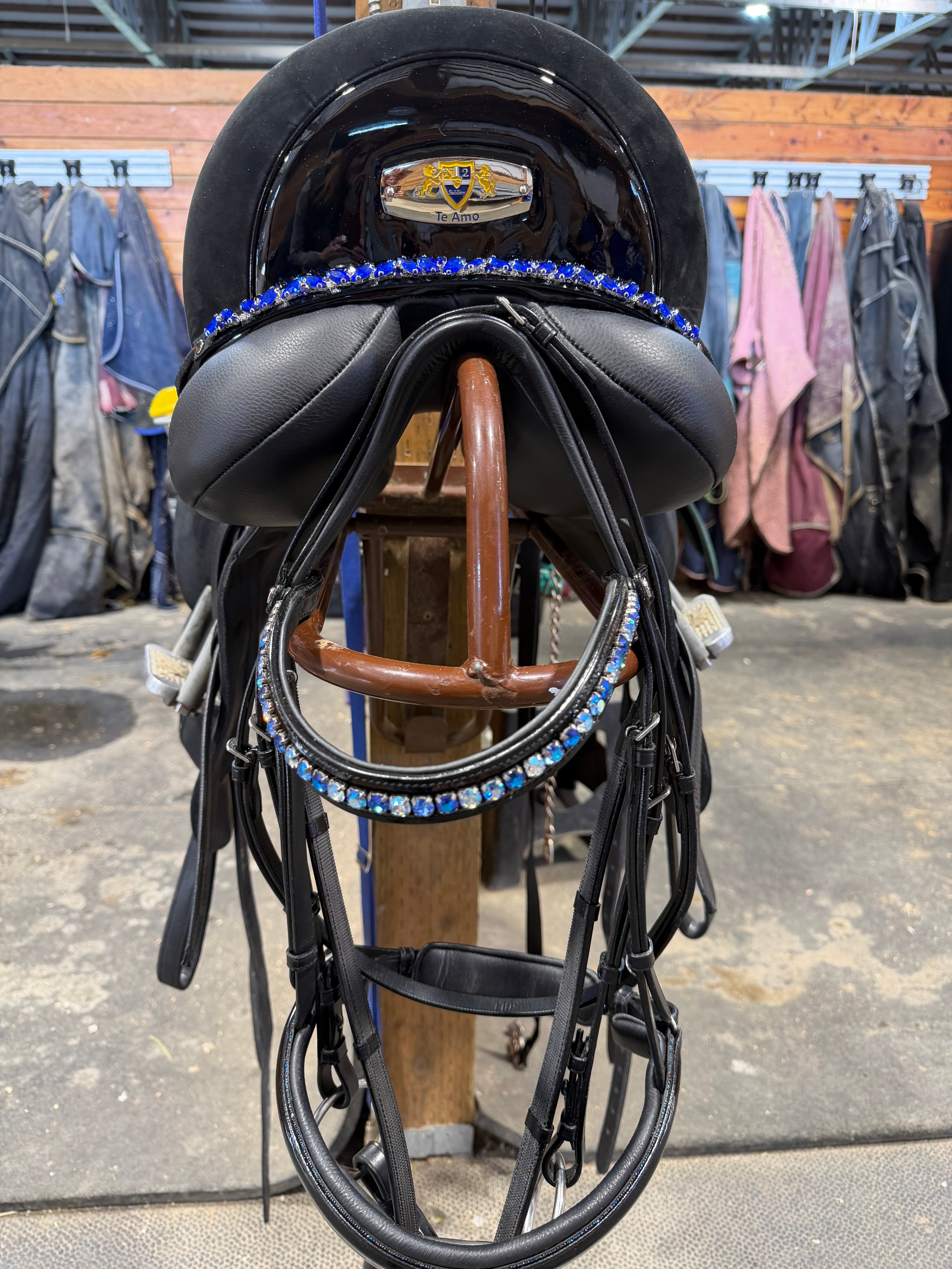 Navy Blue Saddle Bling