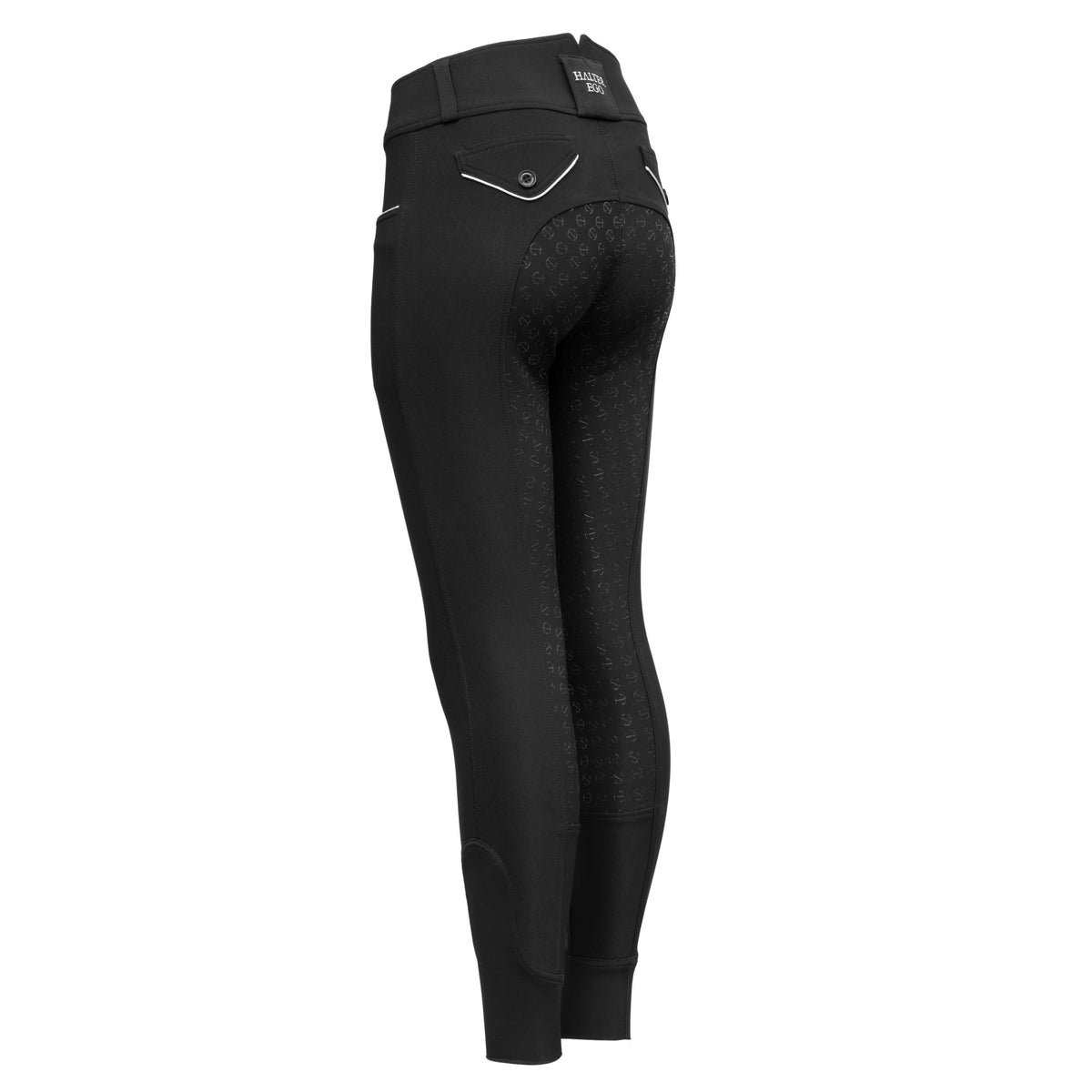 Evolution Full Seat Breeches - Jet Black and Metallic Silver - High Waisted