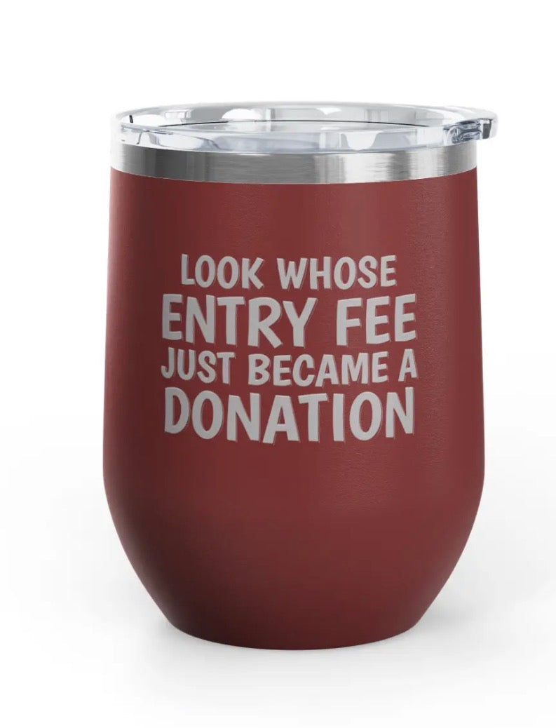 Wine Tumblers, 12 oz. - Engraved - Entry Fee
