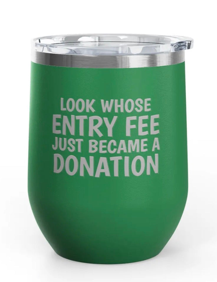 Wine Tumblers, 12 oz. - Engraved - Entry Fee
