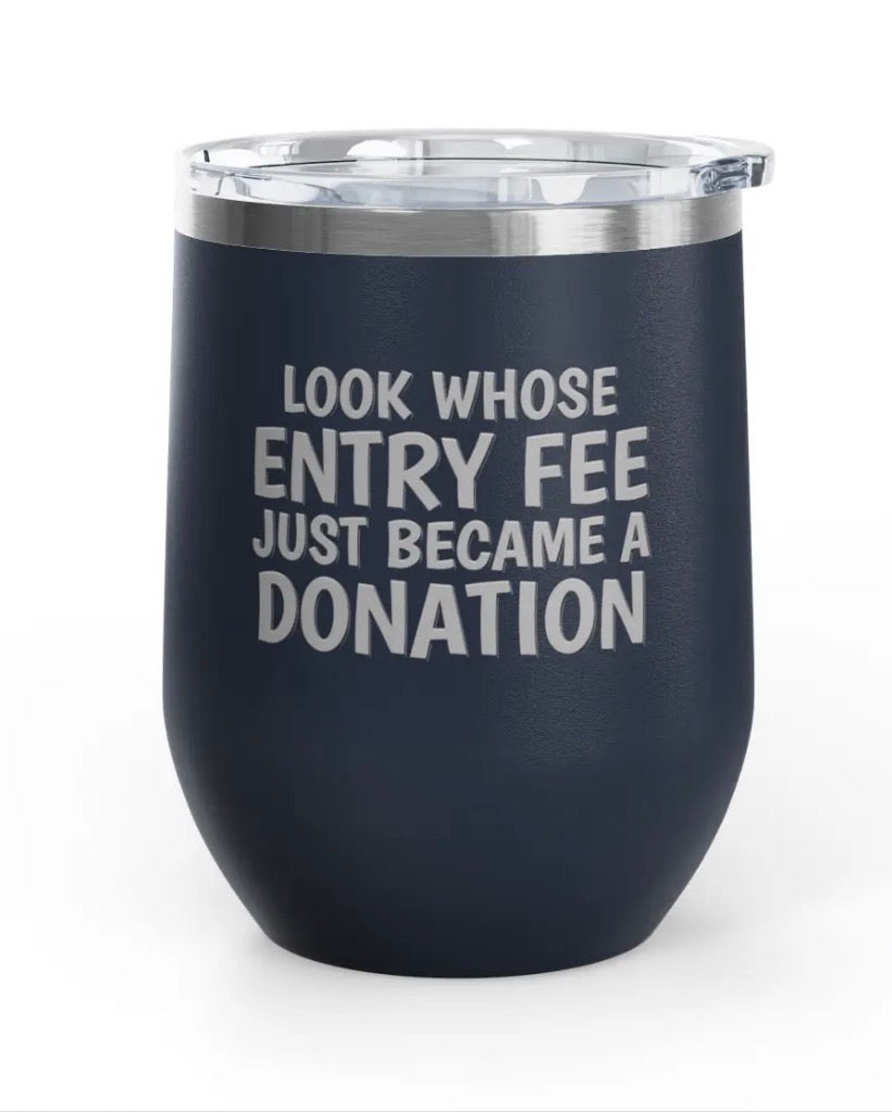 Wine Tumblers, 12 oz. - Engraved - Entry Fee