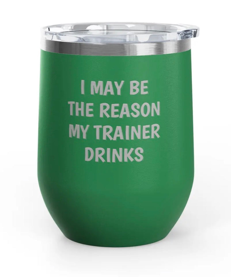 Wine Tumblers, 12 oz. - Engraved - Trainer Drinks