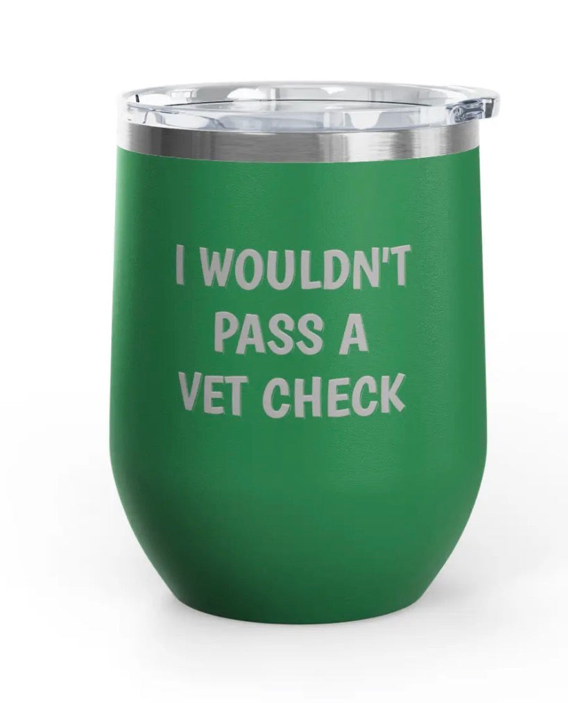 Wine Tumblers, 12 oz. - Engraved - Vet Check