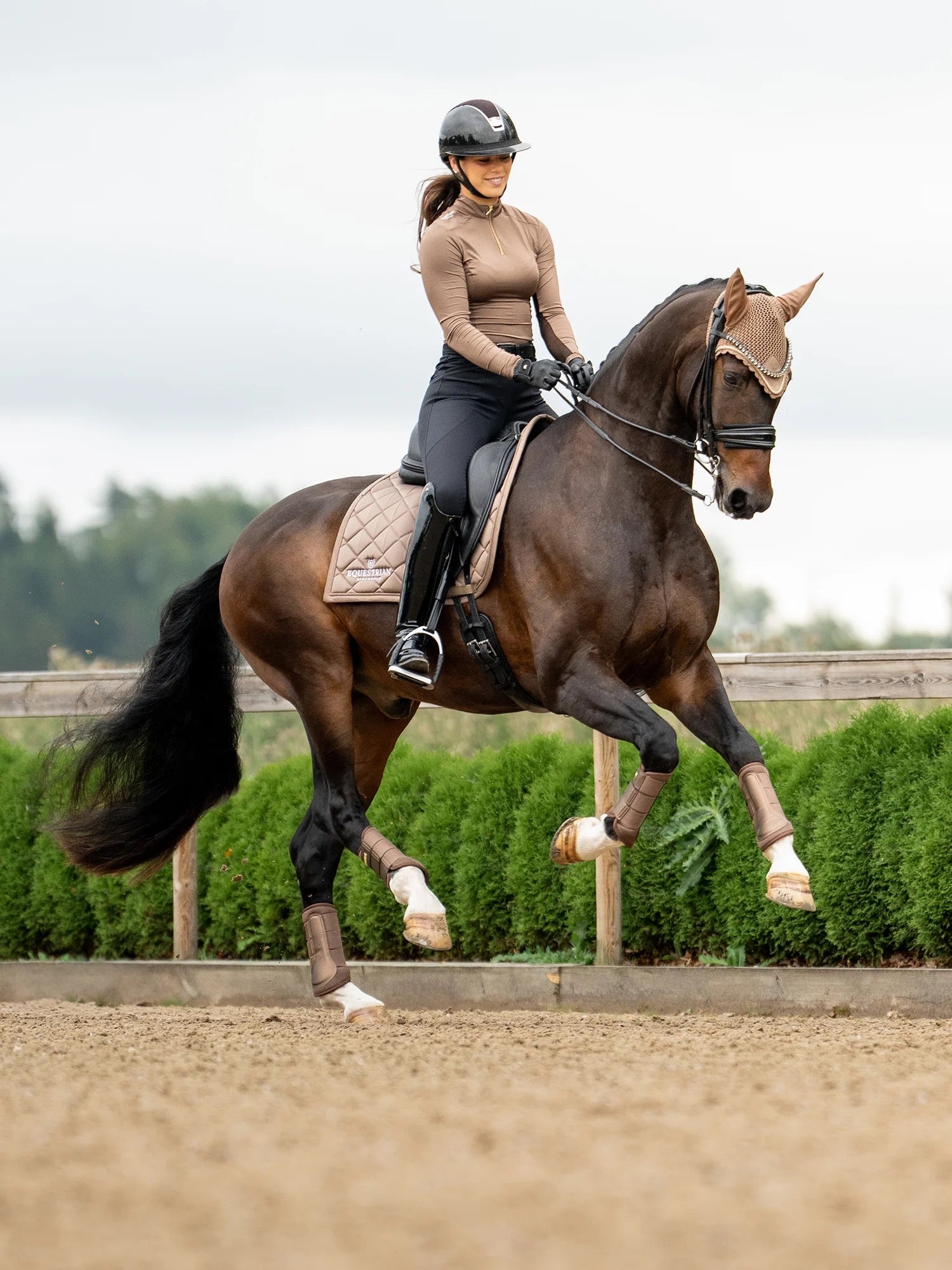 Equestrian Stockholm Line Pad - Champagne