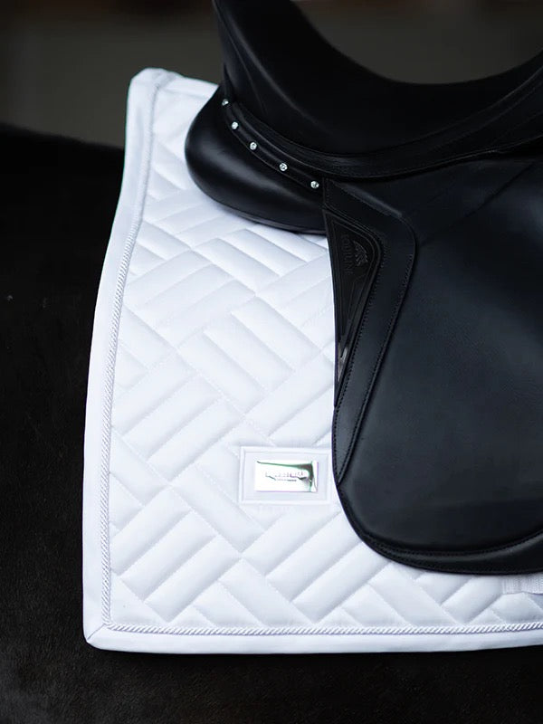 Equestrian Stockholm Saddle Pad - Modern White