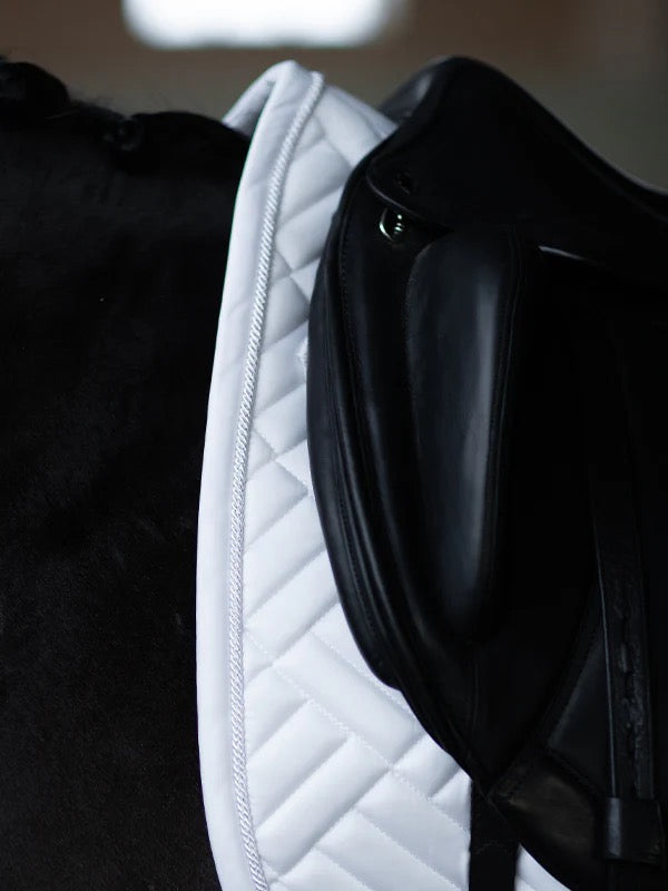 Equestrian Stockholm Saddle Pad - Modern White