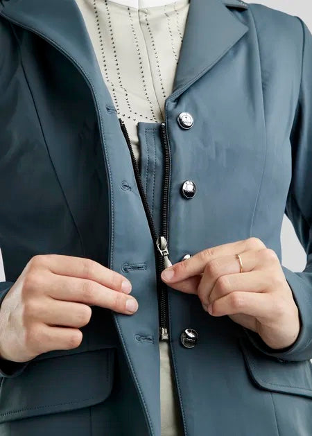 Montar MoKatniss Gun Metal Crystal Competition Coat - Dark Slate