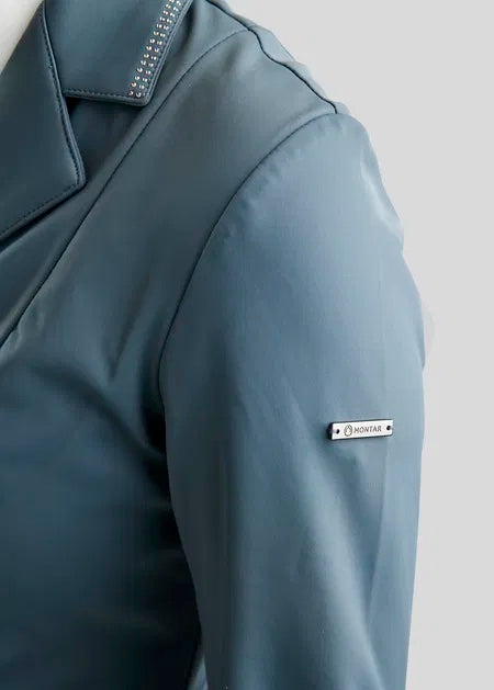 Montar MoKatniss Gun Metal Crystal Competition Coat - Dark Slate