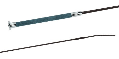 Fleck Softex Grip Dressage Whip - Blue Handle