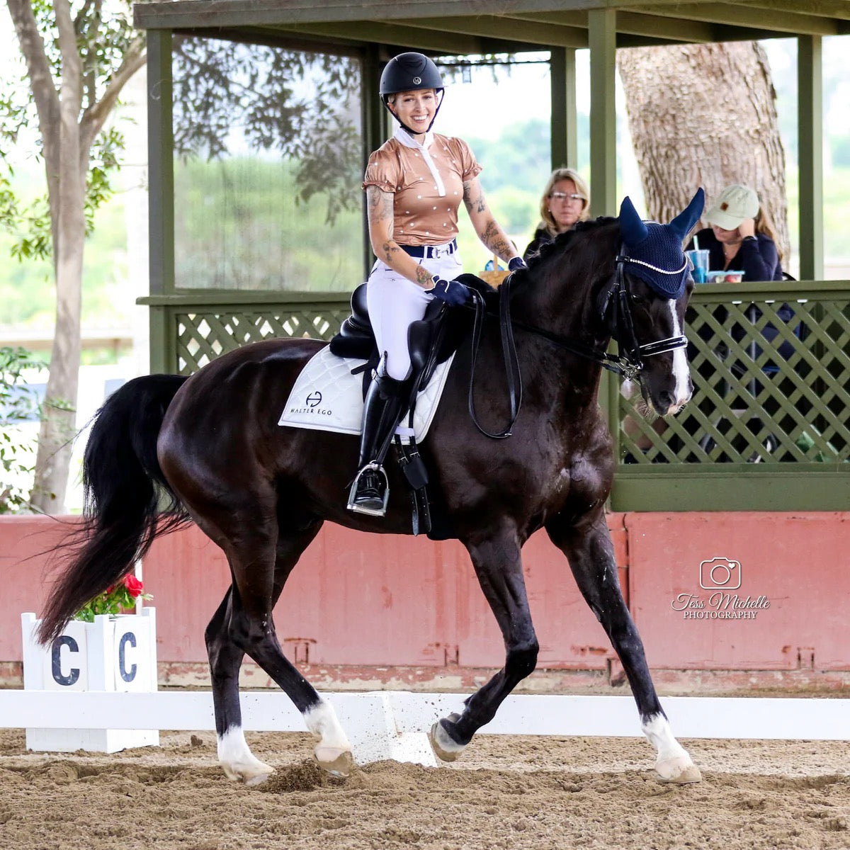 Halter Ego Luxe Competition Saddle Pad - Alabaster