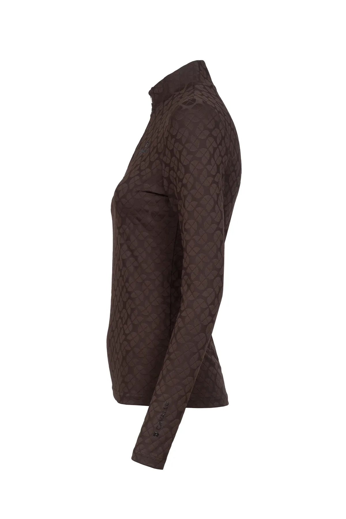 Cavallo CavalDarsha Soft Jacquard Shirt Half Zip - Cafe Noir