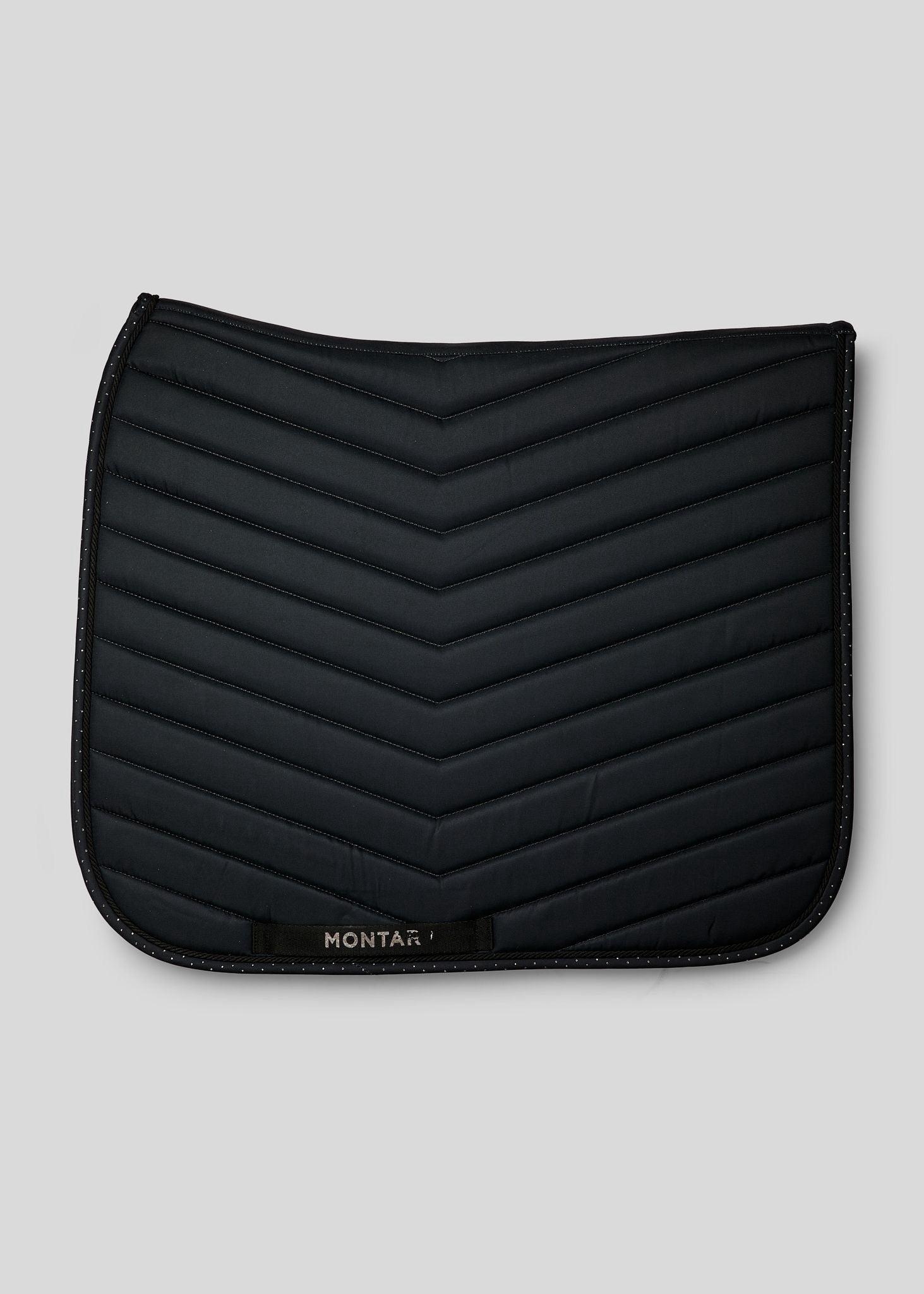 Montar Slate Grey Fair Saddle Pad w/ Gunmetal Crystals - Full Size