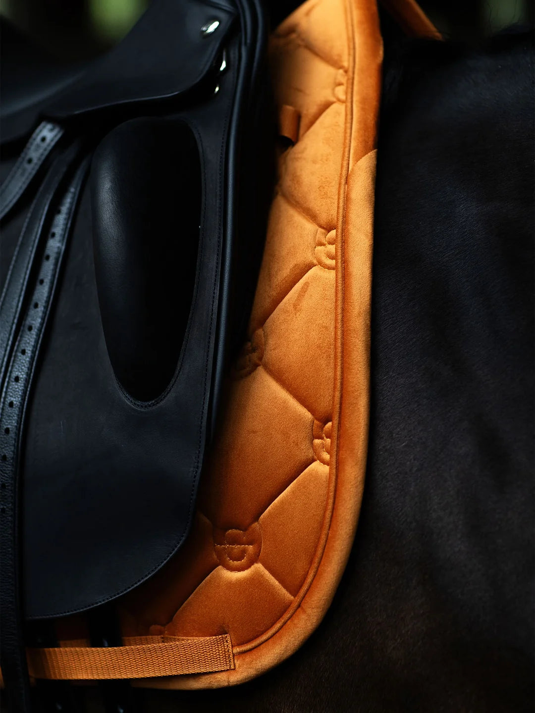 Equestrian Stockholm Velvet Pad - Chestnut