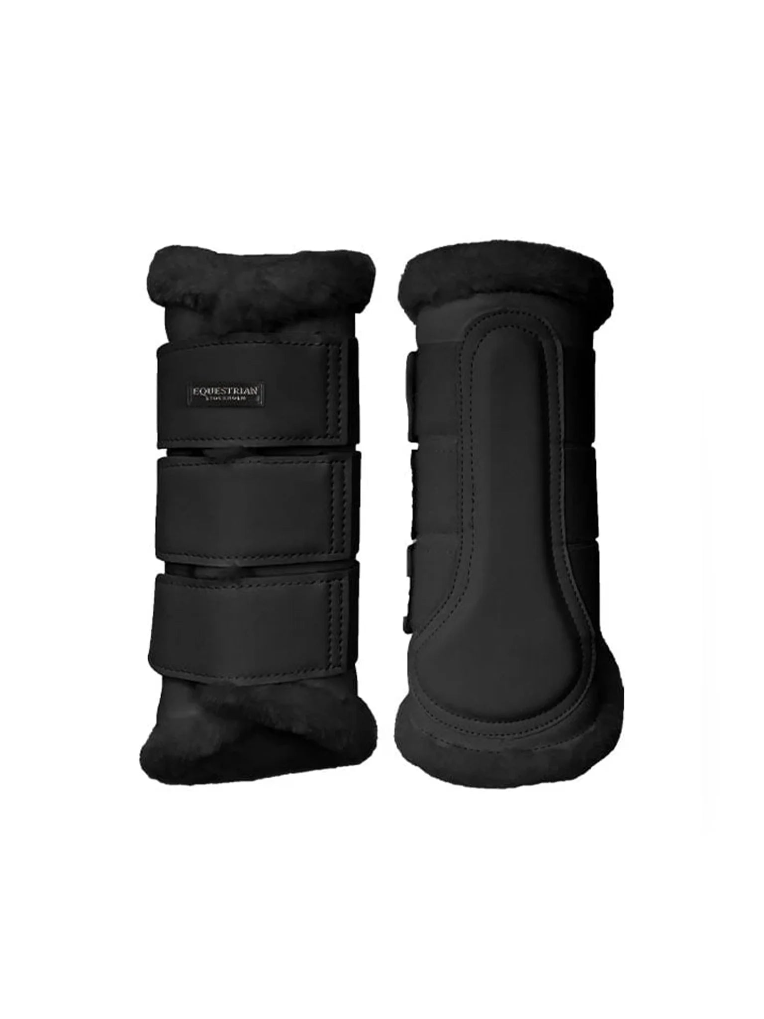 Equestrian Stockholm Brushing Boots - All Black